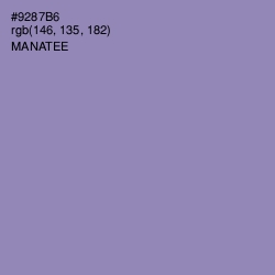 #9287B6 - Manatee Color Image