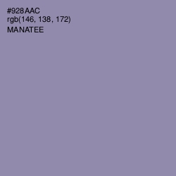 #928AAC - Manatee Color Image