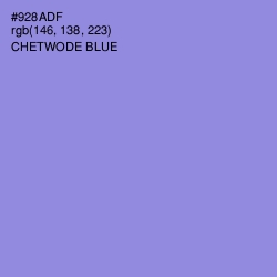 #928ADF - Chetwode Blue Color Image
