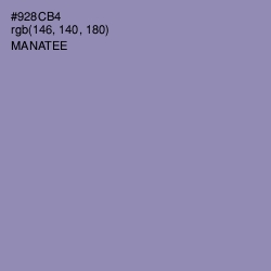#928CB4 - Manatee Color Image