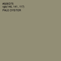 #928D75 - Pale Oyster Color Image