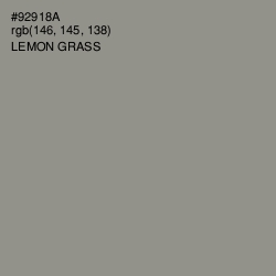 #92918A - Lemon Grass Color Image