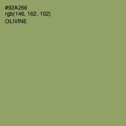 #92A266 - Olivine Color Image