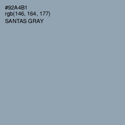 #92A4B1 - Santas Gray Color Image