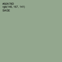 #92A78D - Sage Color Image