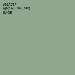 #92A78F - Sage Color Image