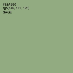 #92AB80 - Sage Color Image