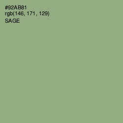 #92AB81 - Sage Color Image