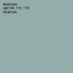#92ADAA - Pewter Color Image