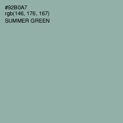 #92B0A7 - Summer Green Color Image