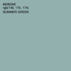 #92B0AE - Summer Green Color Image