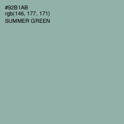 #92B1AB - Summer Green Color Image
