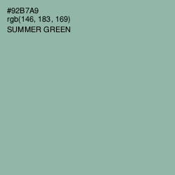 #92B7A9 - Summer Green Color Image