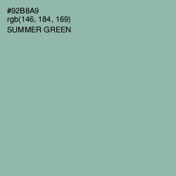 #92B8A9 - Summer Green Color Image