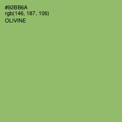 #92BB6A - Olivine Color Image