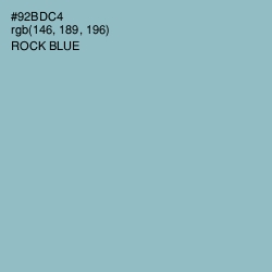#92BDC4 - Rock Blue Color Image