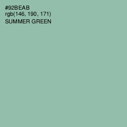 #92BEAB - Summer Green Color Image