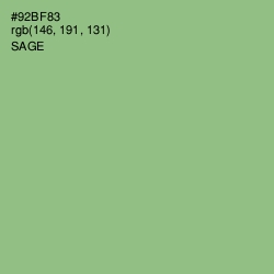 #92BF83 - Sage Color Image