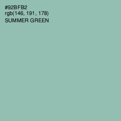 #92BFB2 - Summer Green Color Image