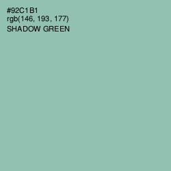 #92C1B1 - Shadow Green Color Image