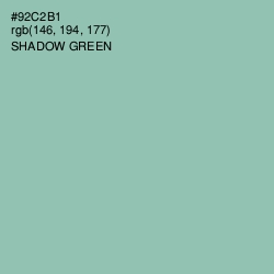 #92C2B1 - Shadow Green Color Image