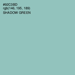 #92C3BD - Shadow Green Color Image