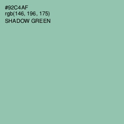 #92C4AF - Shadow Green Color Image