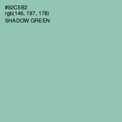 #92C5B2 - Shadow Green Color Image