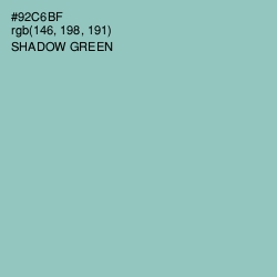 #92C6BF - Shadow Green Color Image