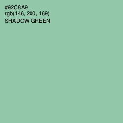 #92C8A9 - Shadow Green Color Image