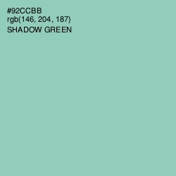 #92CCBB - Shadow Green Color Image