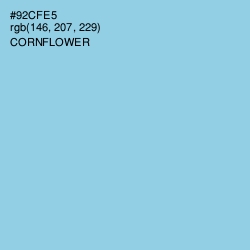 #92CFE5 - Cornflower Color Image