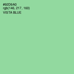 #92D9A0 - Vista Blue Color Image