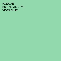 #92D9AE - Vista Blue Color Image