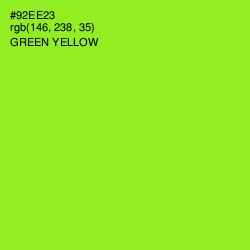 #92EE23 - Green Yellow Color Image