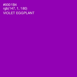 #9301B4 - Violet Eggplant Color Image