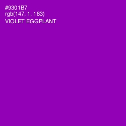 #9301B7 - Violet Eggplant Color Image