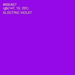 #930AE7 - Electric Violet Color Image
