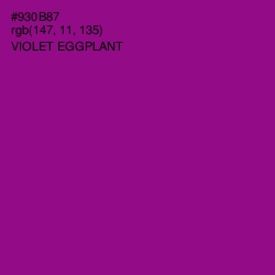 #930B87 - Violet Eggplant Color Image