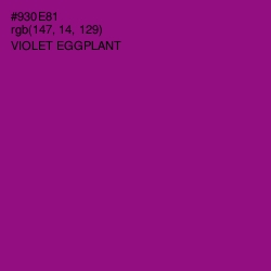 #930E81 - Violet Eggplant Color Image