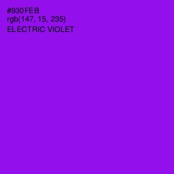 #930FEB - Electric Violet Color Image