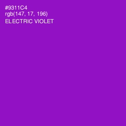 #9311C4 - Electric Violet Color Image