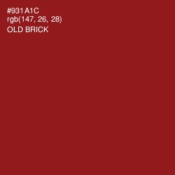 #931A1C - Old Brick Color Image