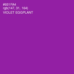 #931FA4 - Violet Eggplant Color Image