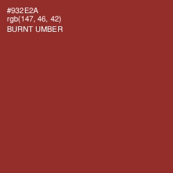 #932E2A - Burnt Umber Color Image