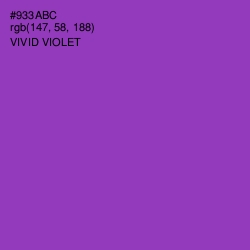 #933ABC - Vivid Violet Color Image