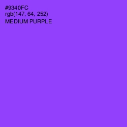 #9340FC - Medium Purple Color Image