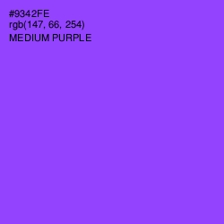 #9342FE - Medium Purple Color Image