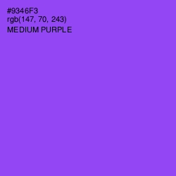 #9346F3 - Medium Purple Color Image