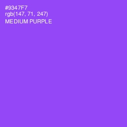 #9347F7 - Medium Purple Color Image
